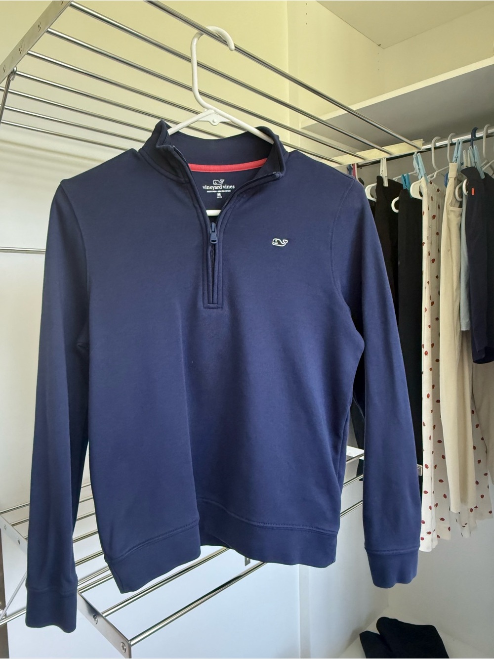 Vineyard Vines Navy Kids Quarter-Zip Pullover